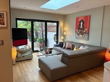 Natuzzi brown leather corner