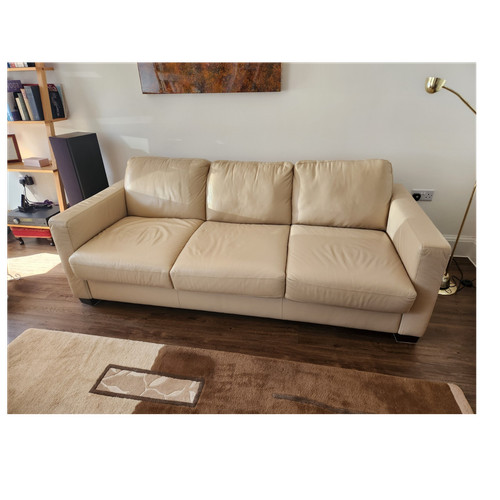 Natuzzi editions beige leather - natuzzi,
