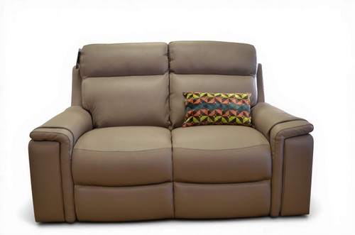 Leather seater sofas two - leather, 2x