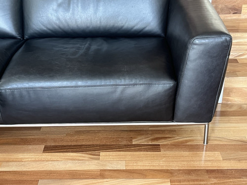 Natuzzi black leather - black,