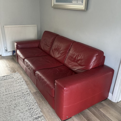 Natuzzi large red - natuzzi, leather