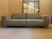 Natuzzi light grey sofa