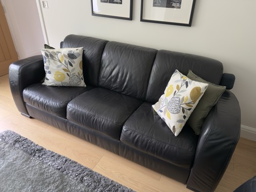 Natuzzi black top grain - 2, top-grain