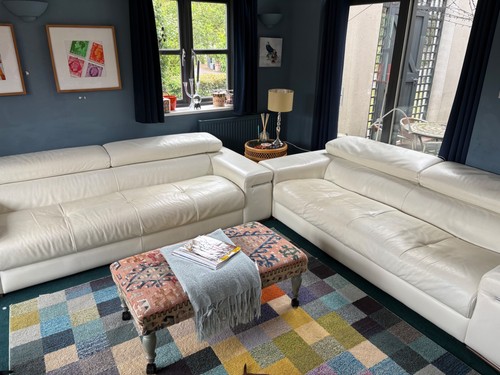 Natuzzi leather sofas set of - natuzzi,