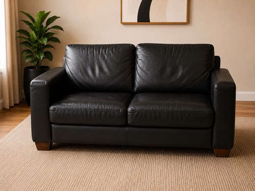 Natuzzi black leather - leather, 2