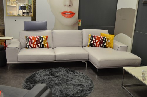 Shaped sofa italian leather - l,